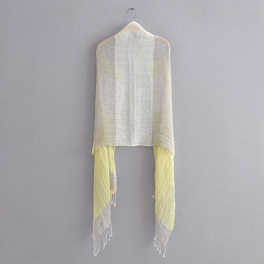 Fashion Photo Color Contrast Striped Linen Fringe Scarf,Thin Scaves