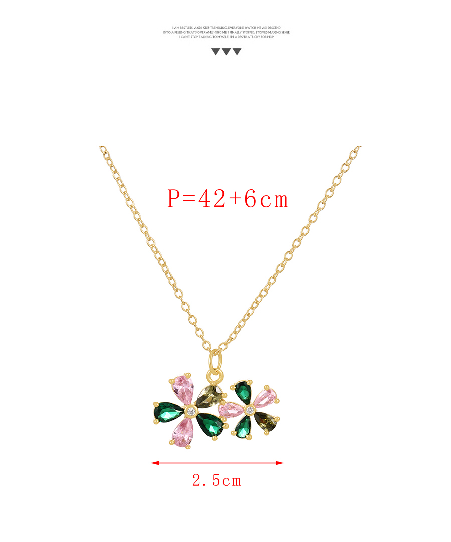 Fashion Gold Bronze Zircon Diamond Pendant Necklace,Necklaces