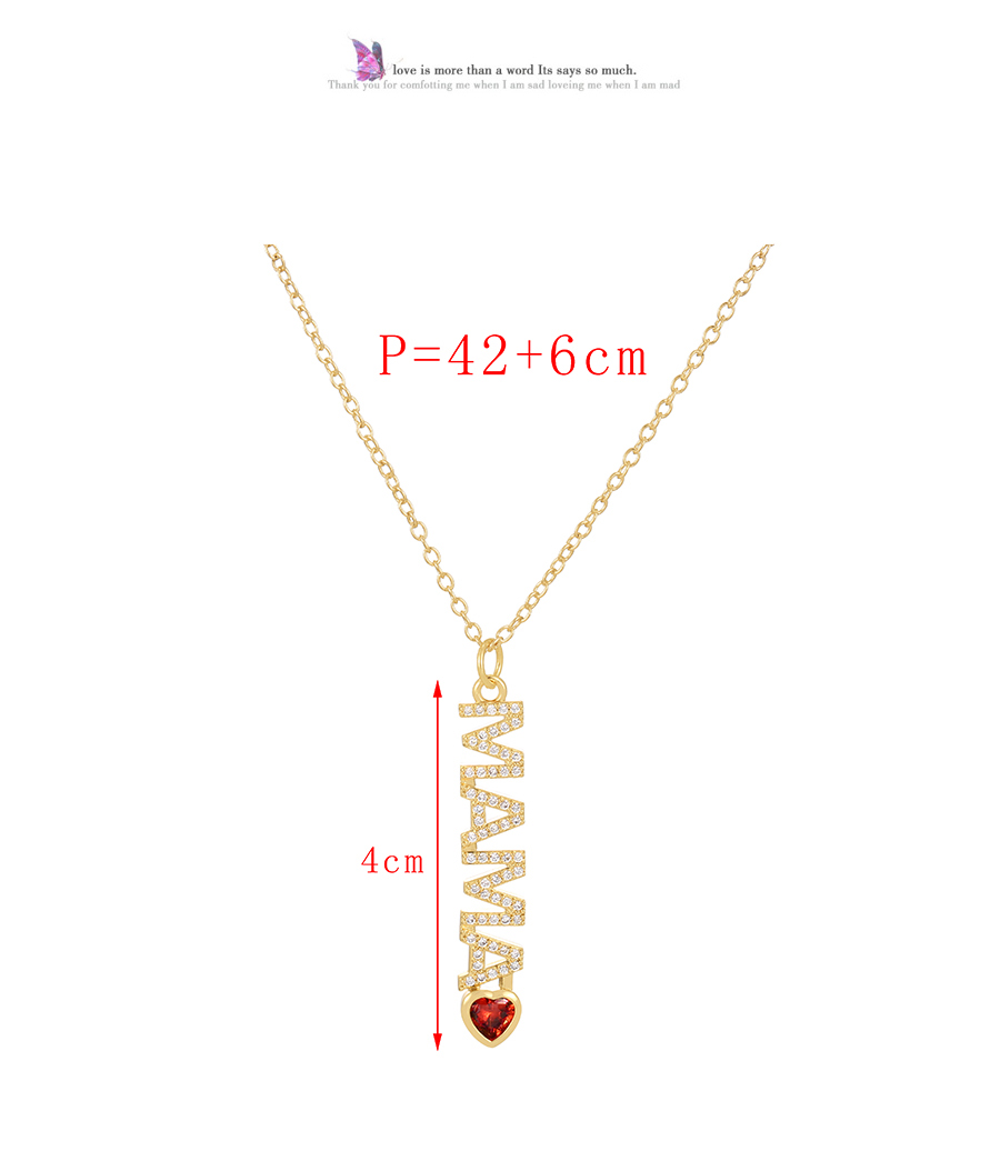 Fashion Gold-6 Bronze Zircon Alphabet Peace Geometric Pendant Necklace,Necklaces