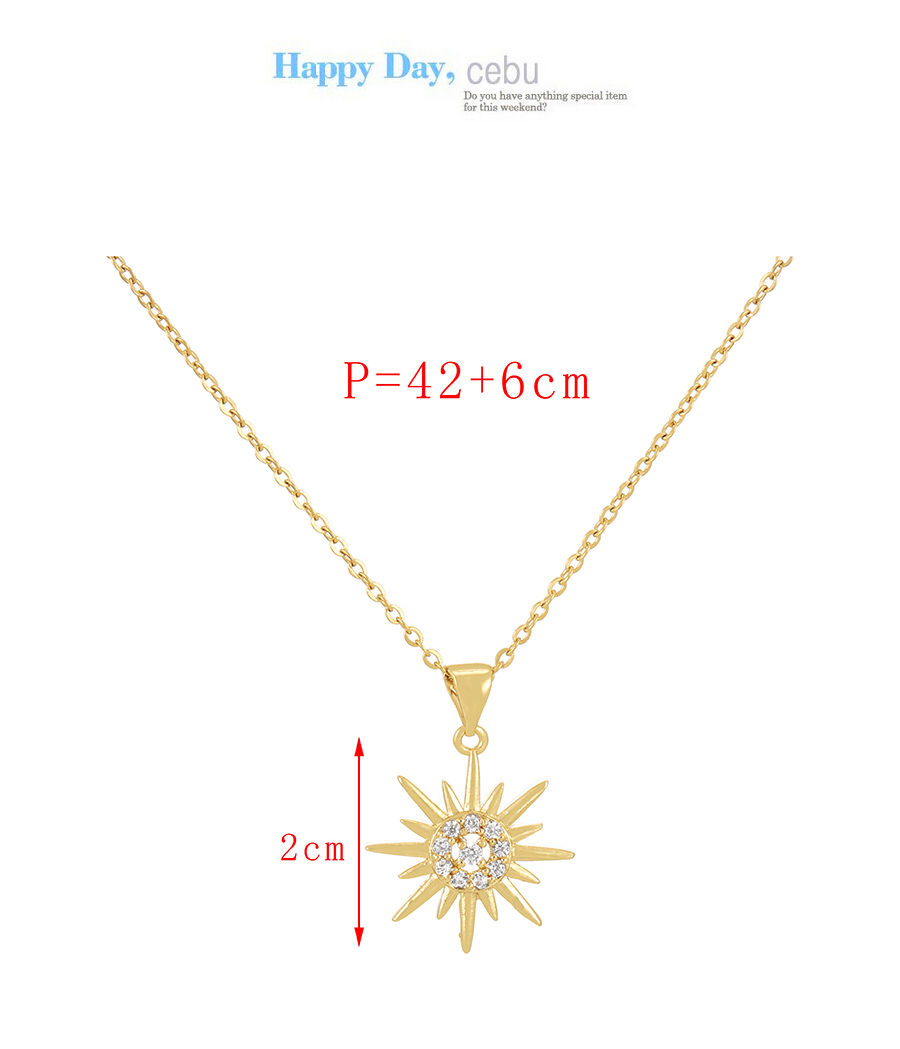 Fashion Golden 7 Bronze Zircon Butterfly Pendant Necklace,Necklaces