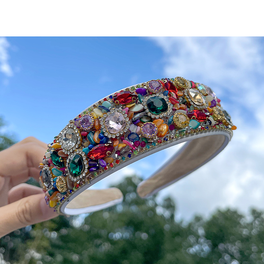 Fashion Color Fabric Alloy Diamond Headband,Head Band