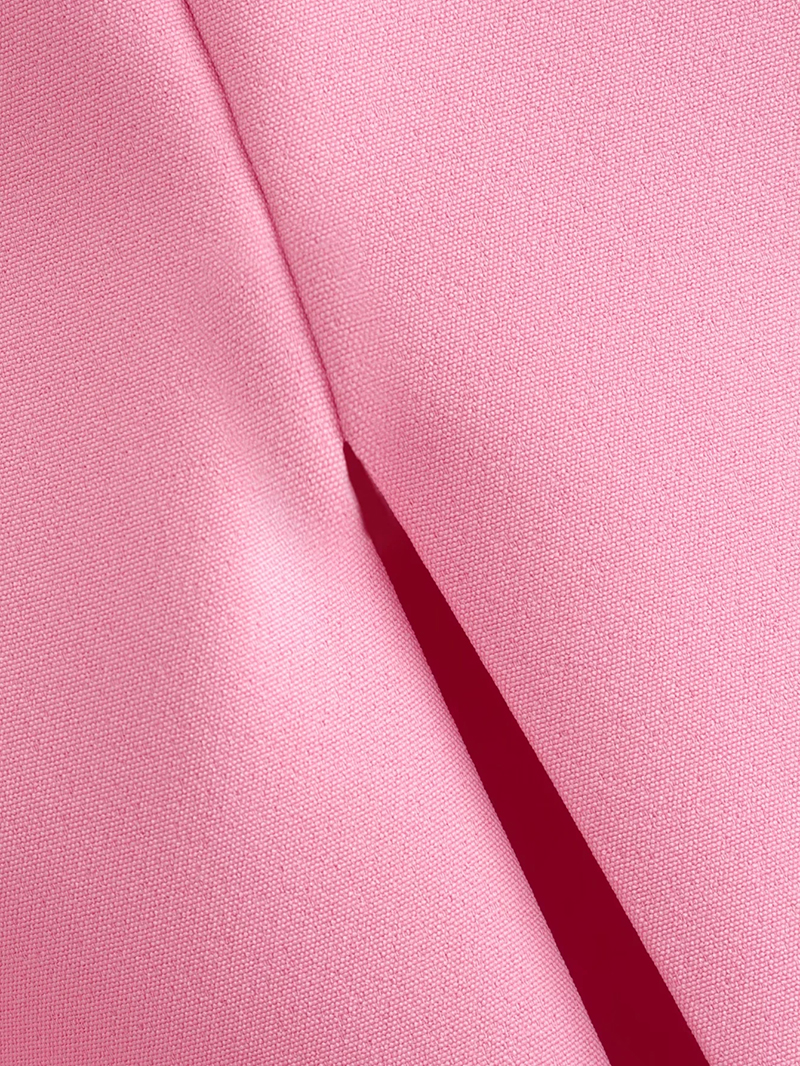 Fashion Pink Solid Color Slit Skirt,Skirts