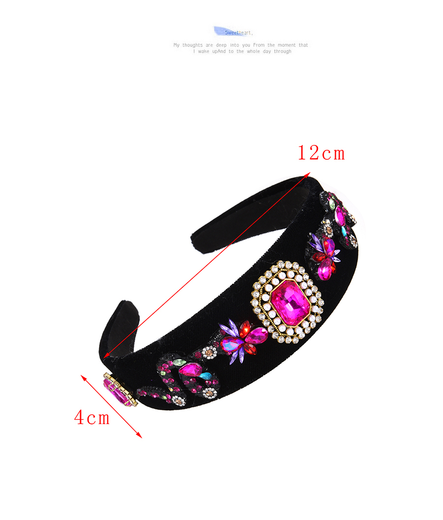 Fashion Color Fabric Alloy Diamond Serpentine Headband (4cm),Head Band