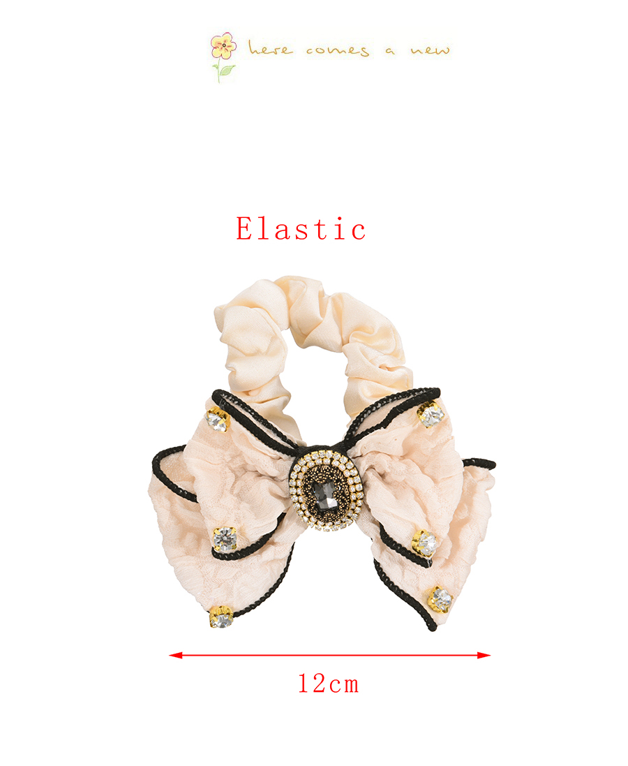 Fashion Black Fabric Alloy Diamond-encrusted Bow Tie Large Intestine Hair Rope,Hair Ring