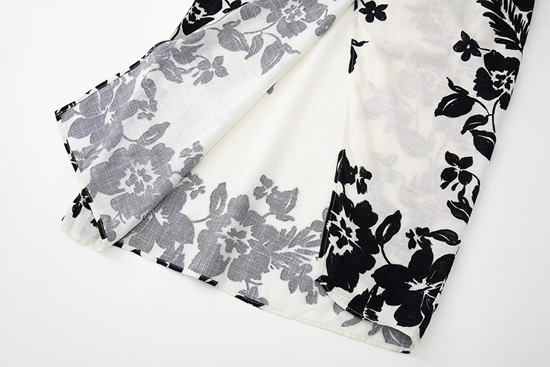 Fashion Black And White Printed Skirt,Skirts