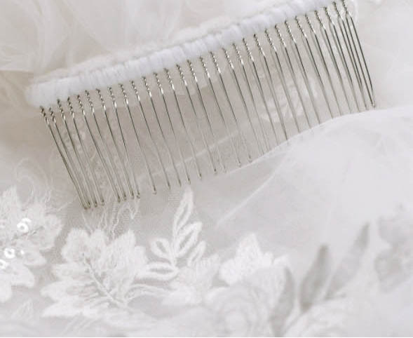 Fashion Ivory Hair Comb Lace Embroidery With Comb Lace Trailing Veil,Hairpins
