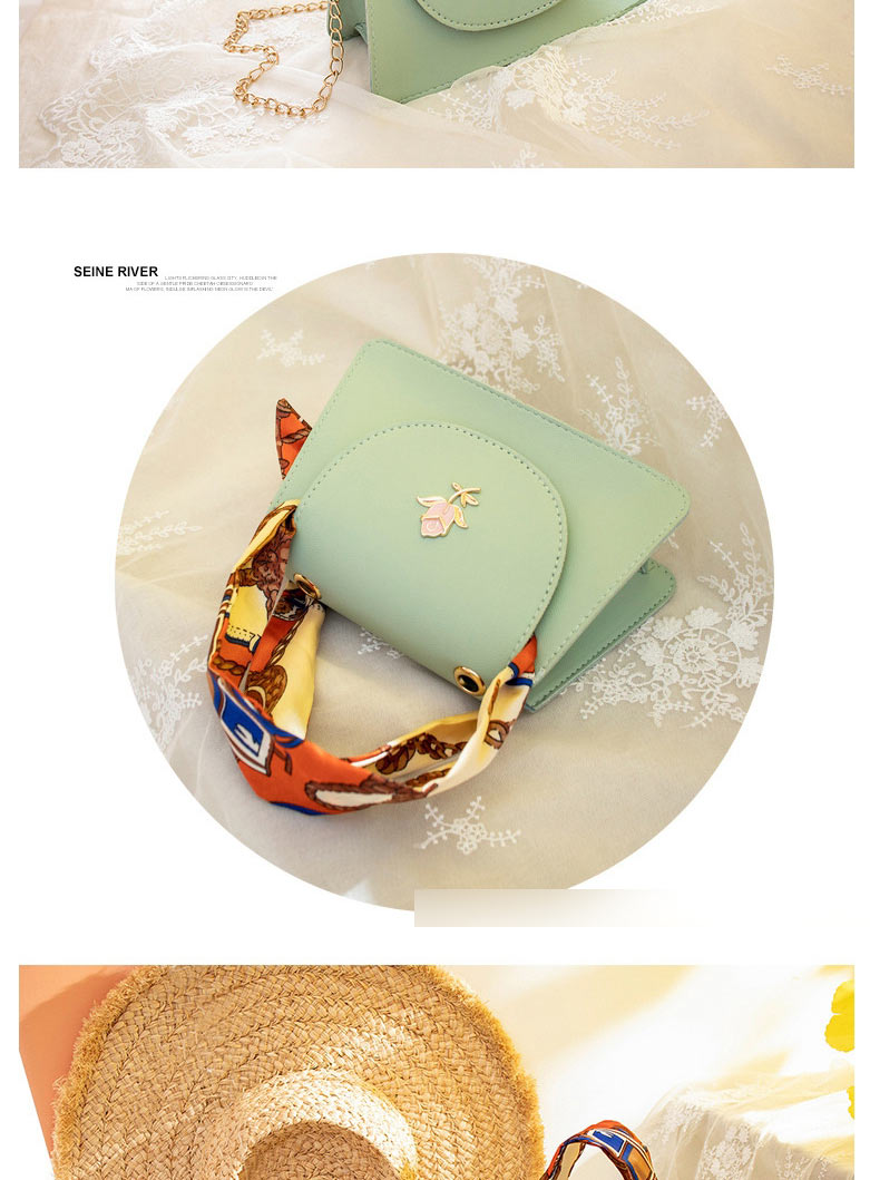 Fashion Green Pvc Rose Flower Flap Silk Scarf Hand-held Messenger Bag  Pvc,Shoulder bags