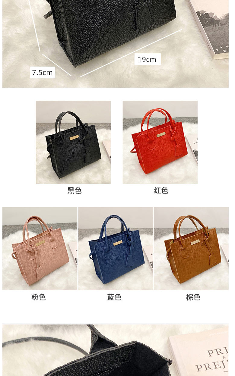 Fashion Red Pu Lychee Pattern Large Capacity Messenger Bag  Pu,Shoulder bags