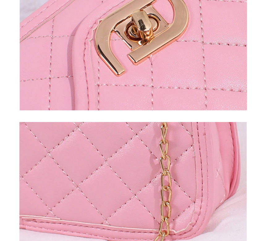 Fashion Rose Red Pu Diamond Lock Flap Crossbody Bag  Pu,Shoulder bags