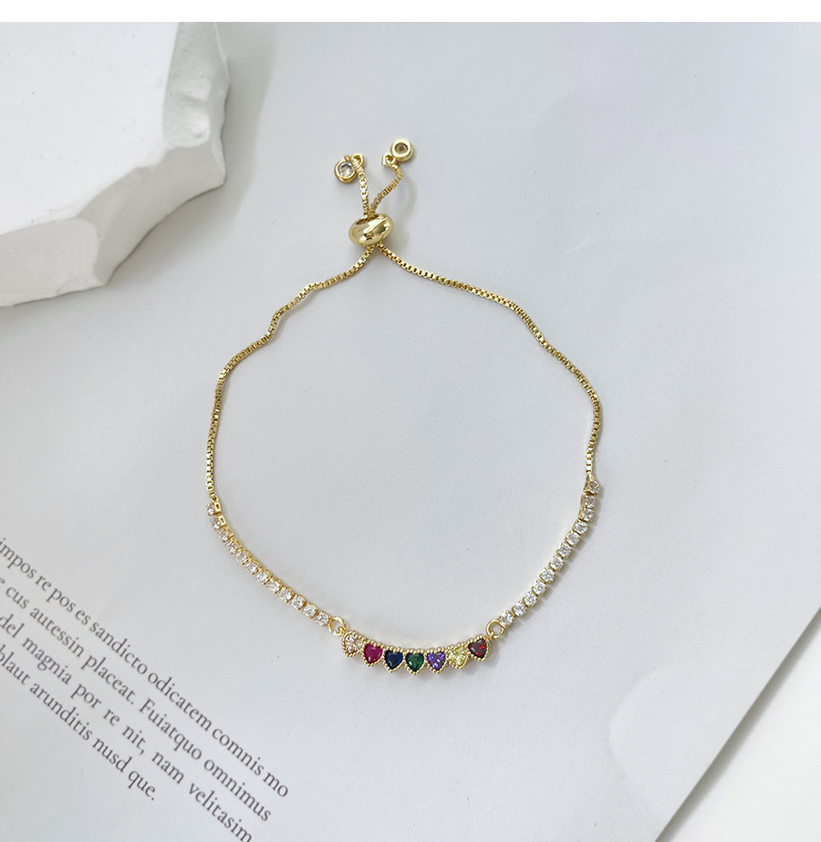 Fashion Gold-4 Bronze Zircon Diamond Bracelet,Bracelets