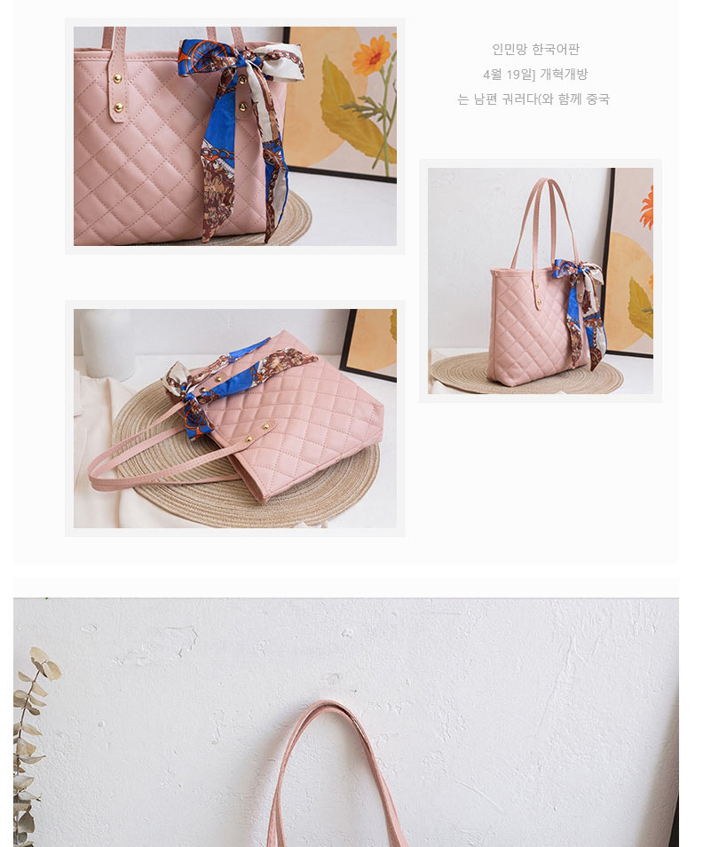 Fashion Pink Diamond Embroidered Large Capacity Silk Scarf Shoulder Bag,Messenger bags
