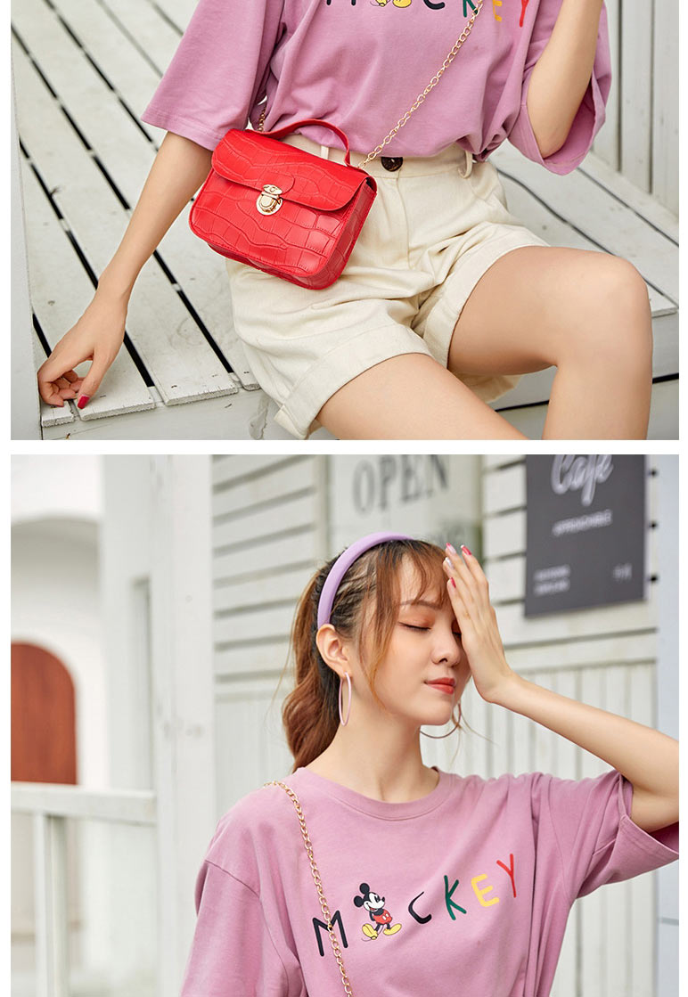 Fashion Pink Headlock Flap Crossbody Bag,Shoulder bags