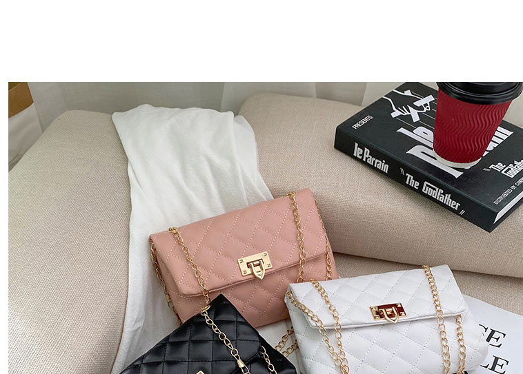 Fashion Brown Pu Diamond Lock Flap Crossbody Bag,Shoulder bags