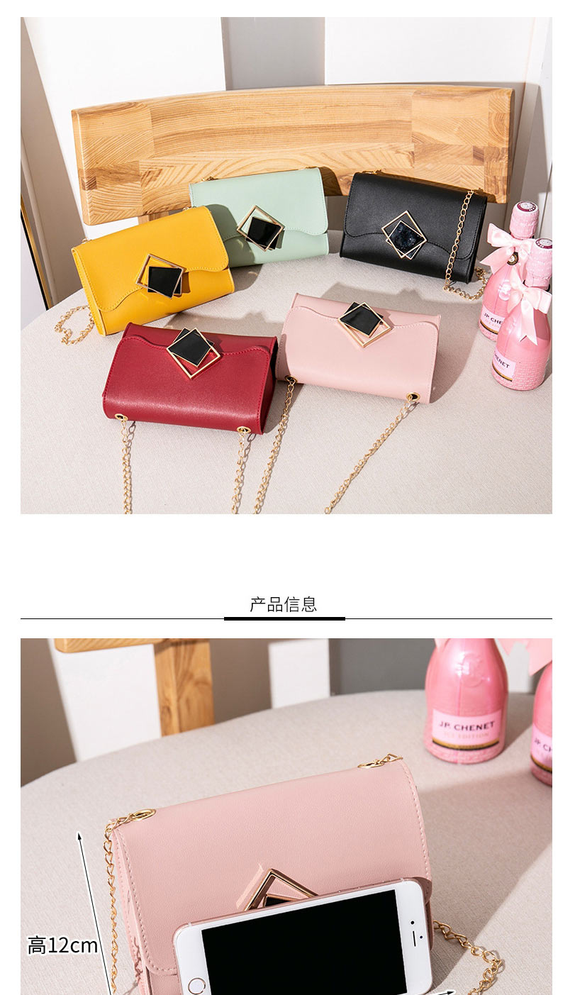 Fashion Red Square Buckle Flap Crossbody Bag,Shoulder bags