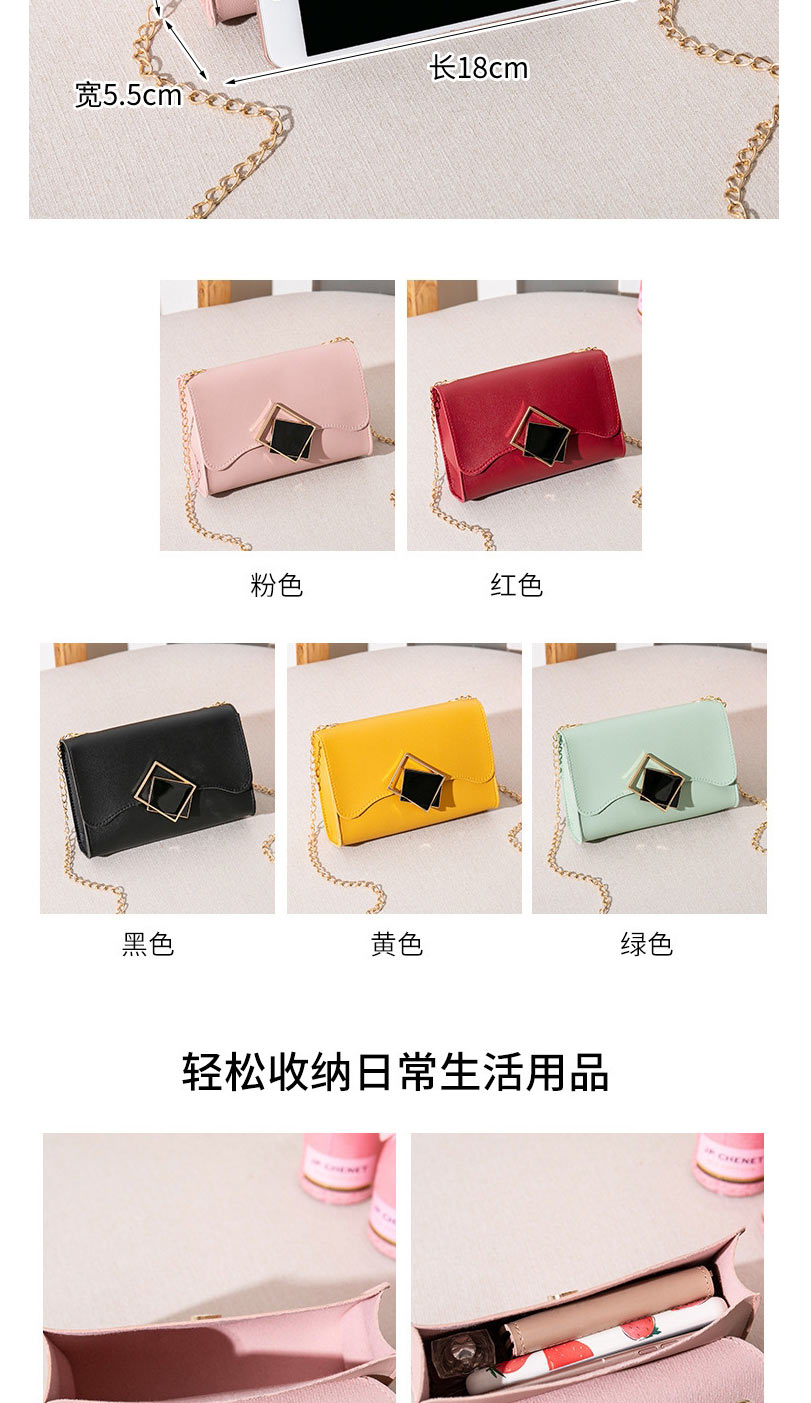Fashion Red Square Buckle Flap Crossbody Bag,Shoulder bags