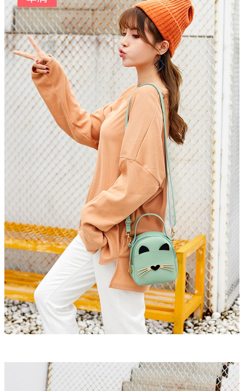 Fashion Green Pu Large Capacity Cartoon Messenger Bag,Shoulder bags