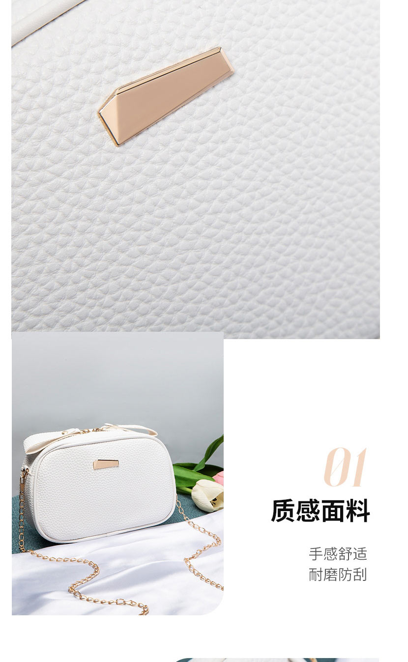 Fashion Grey Pu Lychee Pattern Large Capacity Messenger Bag,Shoulder bags