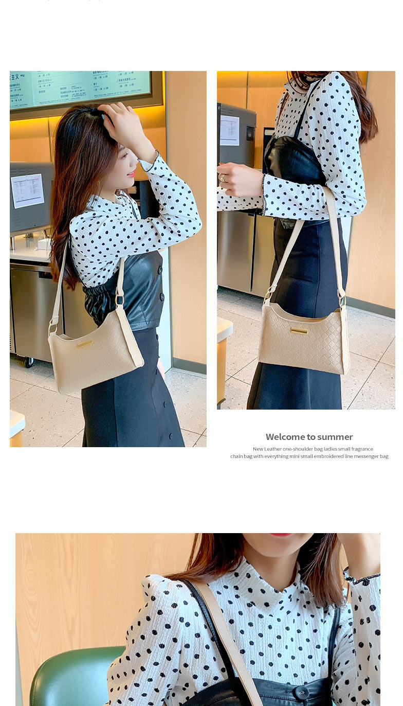 Fashion Brown Pu Lingge Large Capacity Shoulder Bag,Messenger bags