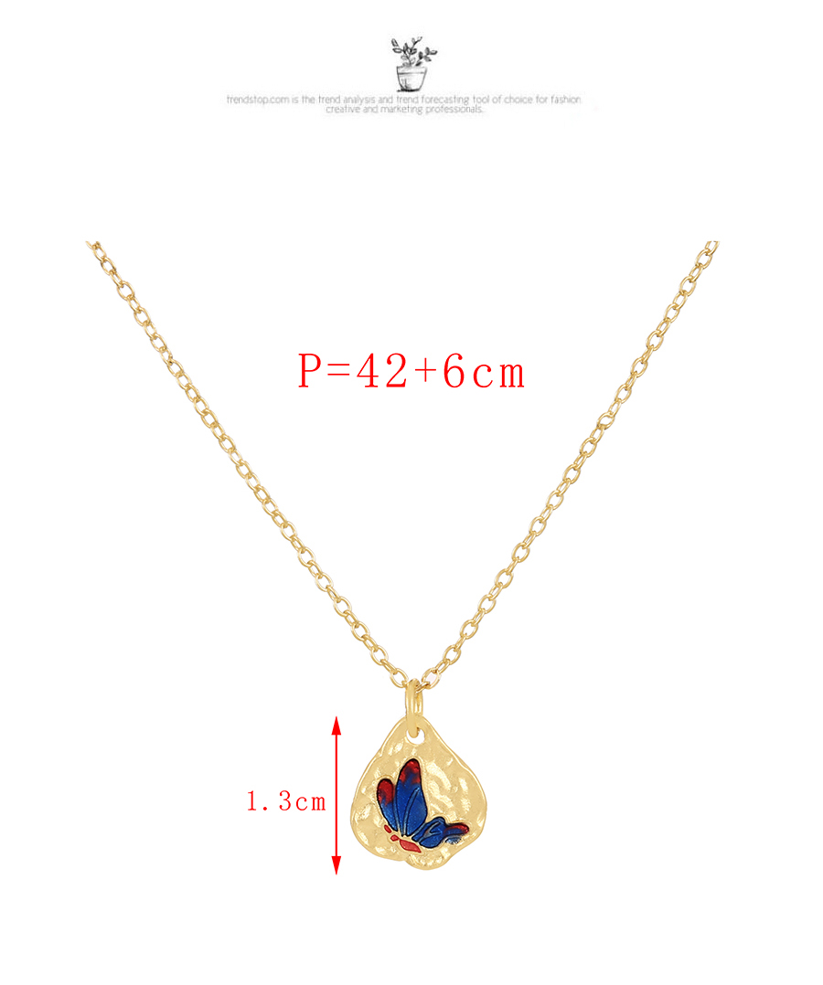 Fashion Gold-9 Copper Drop Oil Flower Pendant Necklace,Necklaces