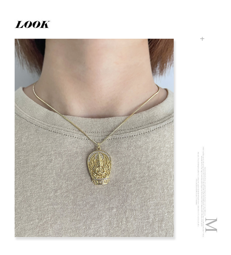 Fashion Gold-3 Bronze Zircon Geometric Pendant Necklace,Necklaces