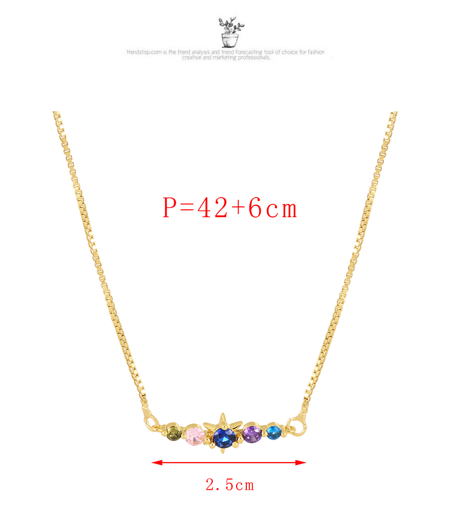 Fashion Gold-4 Copper Drip Geometric Pendant Necklace,Necklaces