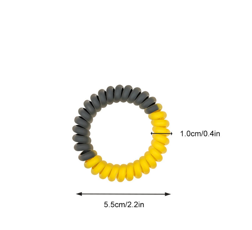Fashion Matte Light Yellow Dark Coffee Color Matching Frosted Telephone Cord Hair Tie,Hair Ring