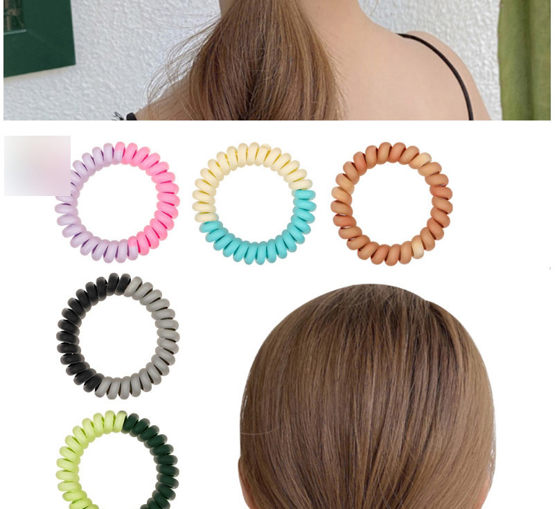 Fashion Matte Blue Powder Mix Color Matching Frosted Telephone Cord Hair Tie,Hair Ring