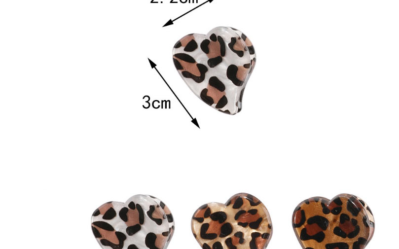 Fashion Flower Grey Leopard Acetate Leopard-print Floral Grab Clip,Hair Claws