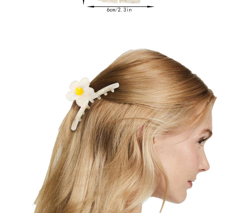 Fashion One Word Acrylic Flower Word Grab Clip,Hair Claws