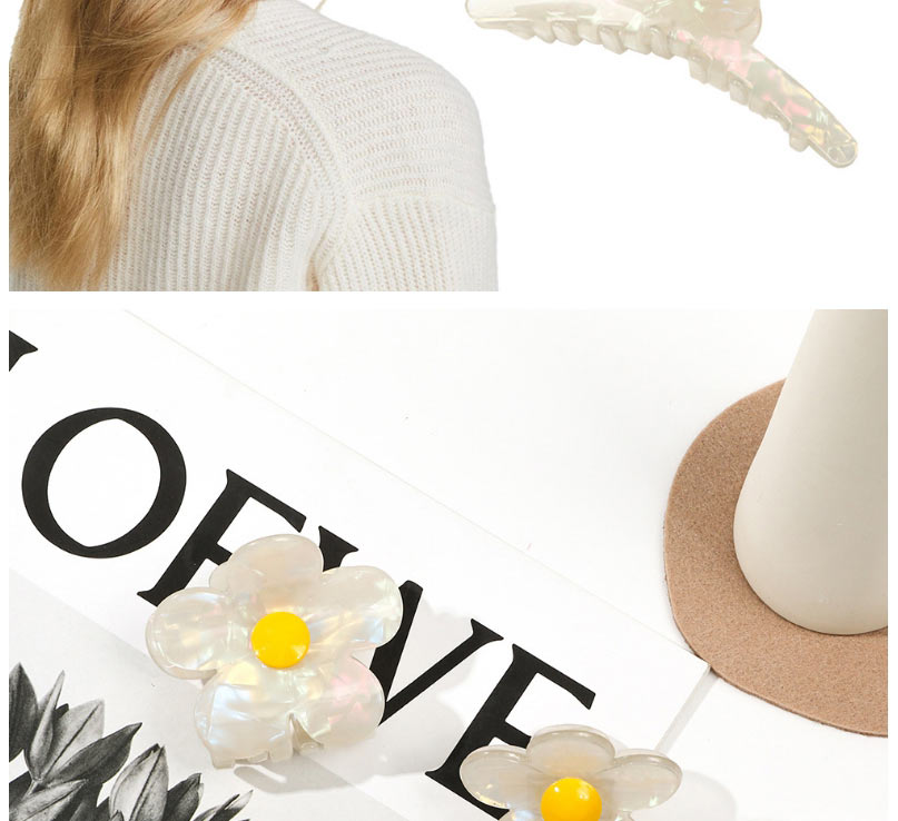 Fashion One Word Acrylic Flower Word Grab Clip,Hair Claws