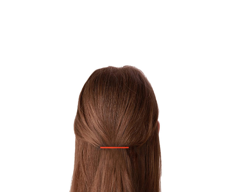 Fashion Orange Alloy Gradient Paint Clip Set,Hairpins