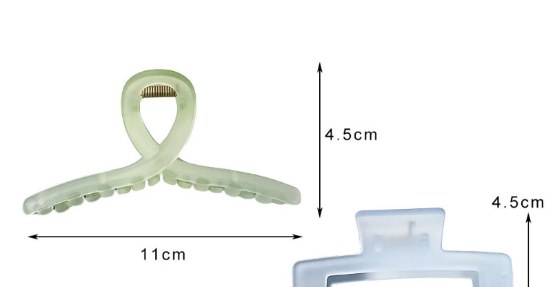 Fashion Matte Frosted Yellow Series-8.5cm Square Resin Frosted Square Grab Clip,Hair Claws