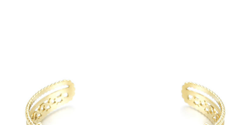 Fashion Gold Titanium Steel Openwork Geometric Open Bracelet,Bracelets