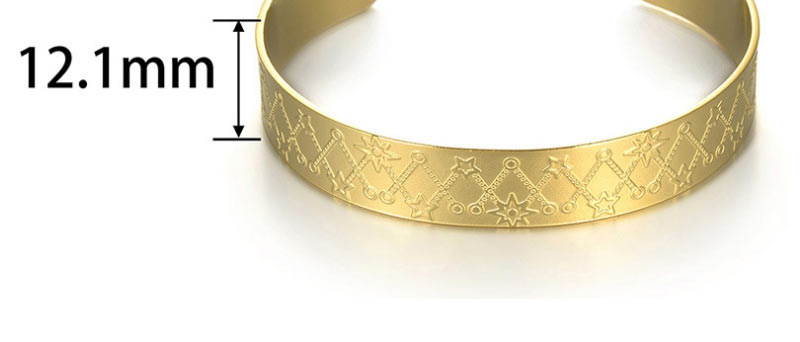 Fashion Gold Titanium Pentagram Open Bracelet,Bracelets