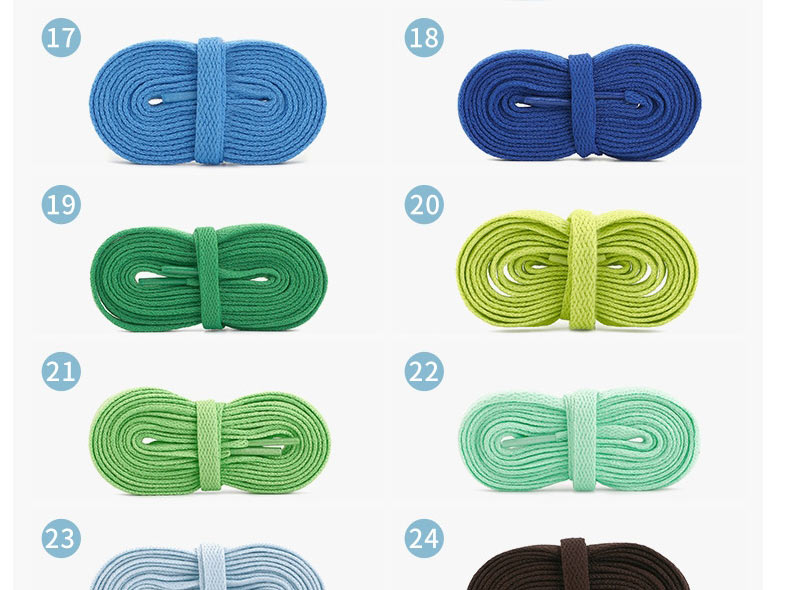 Fashion No. 19 Dark Green 200cm Polyester Single Layer Flat Laces,Slippers