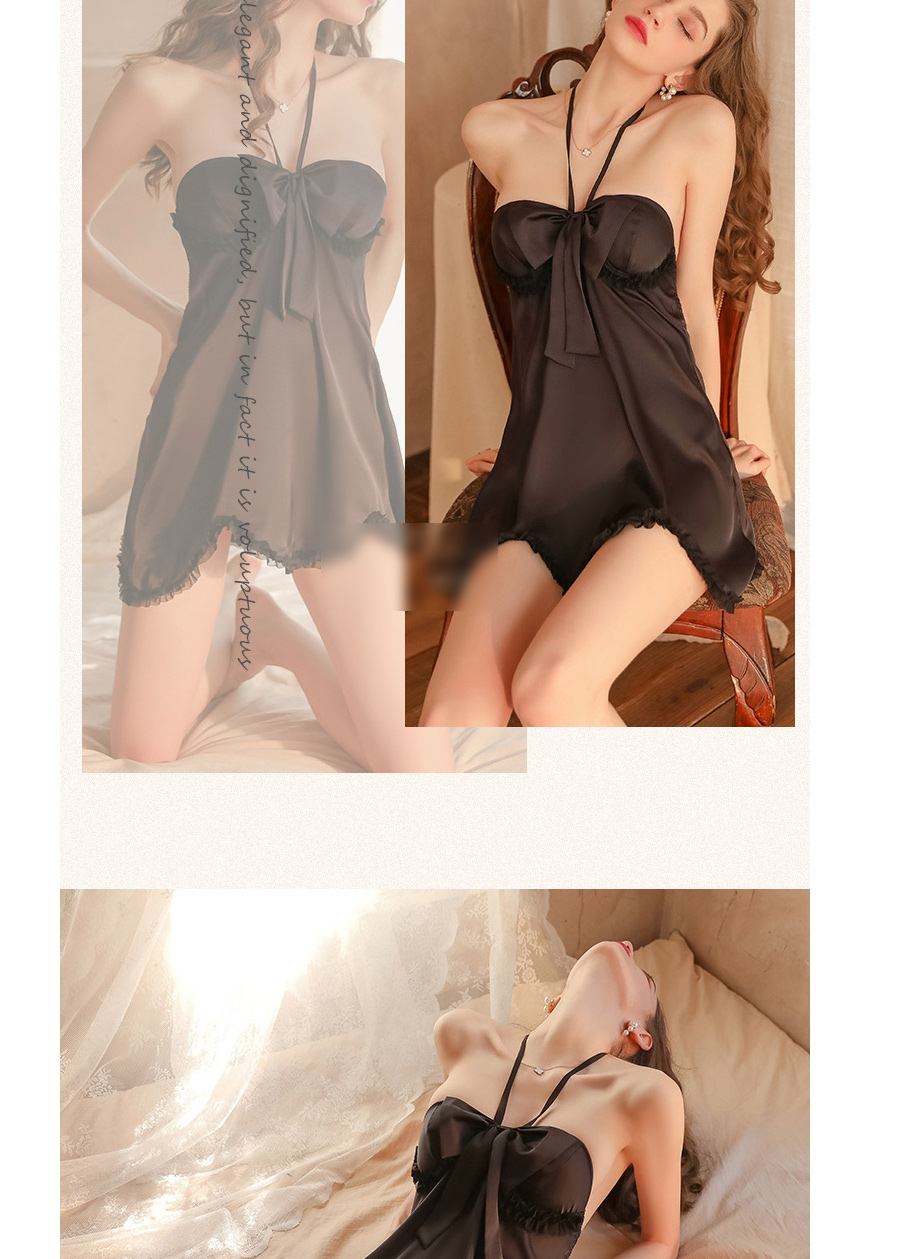 Fashion Maroon Polyester Halterneck Ruffle Nightdress,SLEEPWEAR & UNDERWEAR
