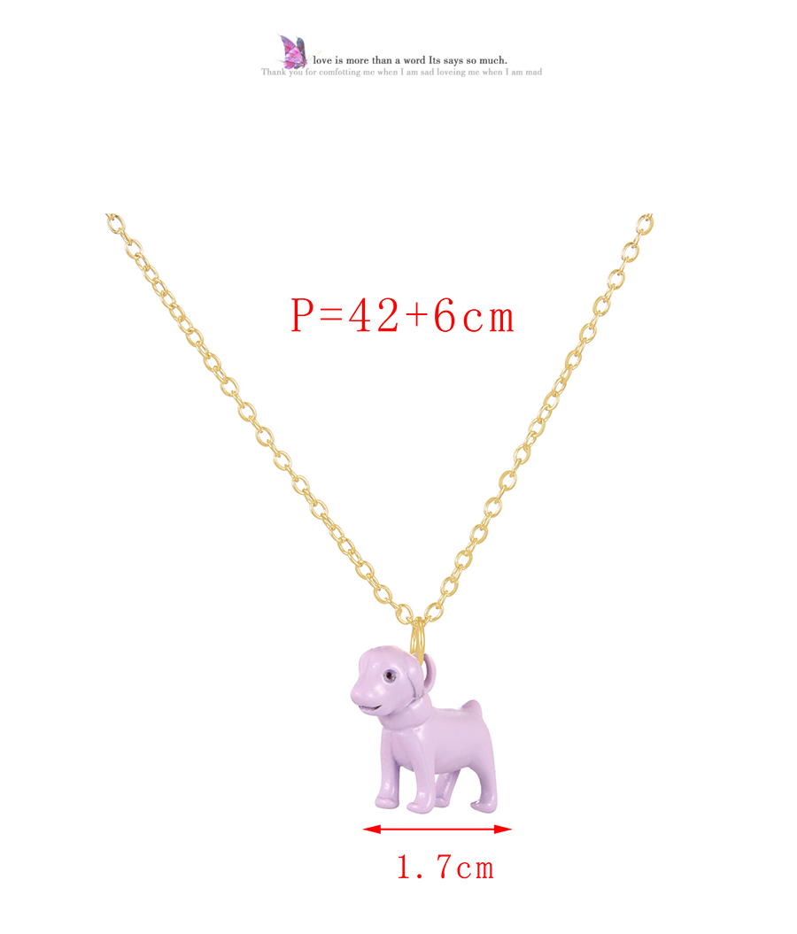 Fashion Fluorescent Yellow Copper Drop Oil Pet Dog Pendant Necklace,Necklaces
