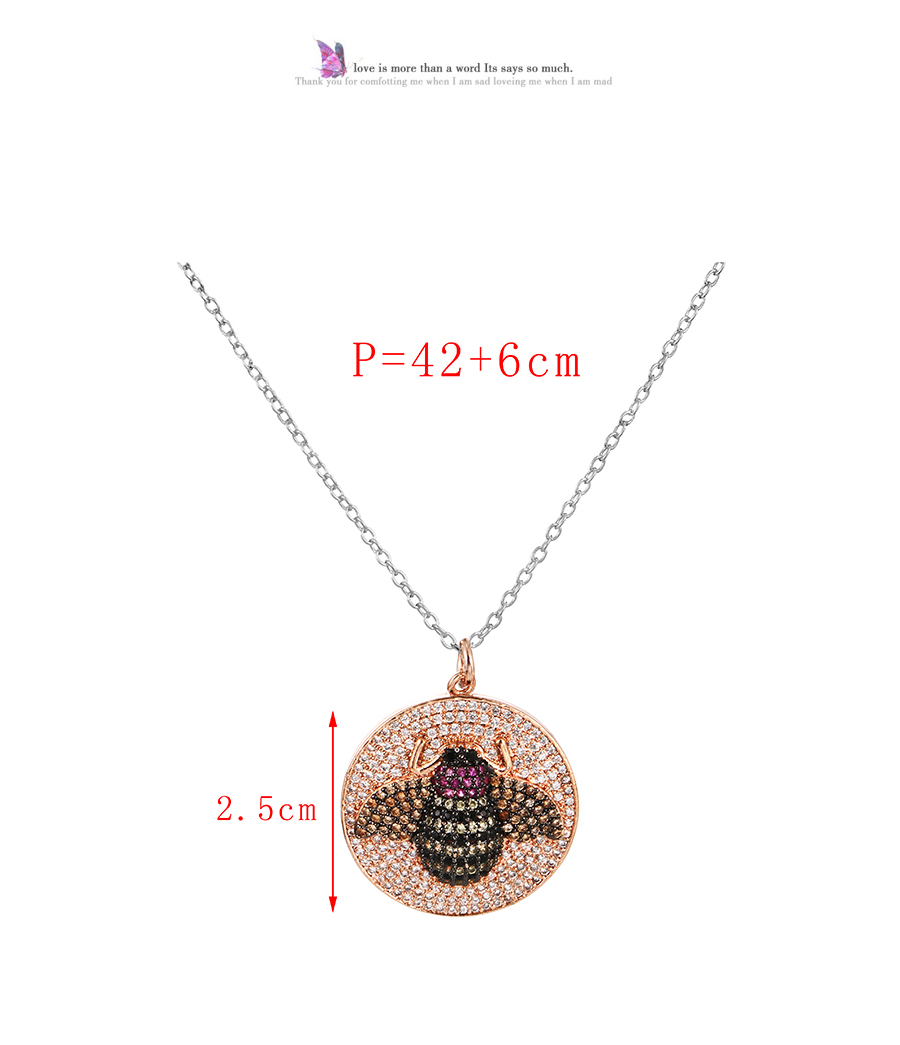 Fashion Silver-3 Bronze Zirconium Heart Star Pendant Necklace,Necklaces