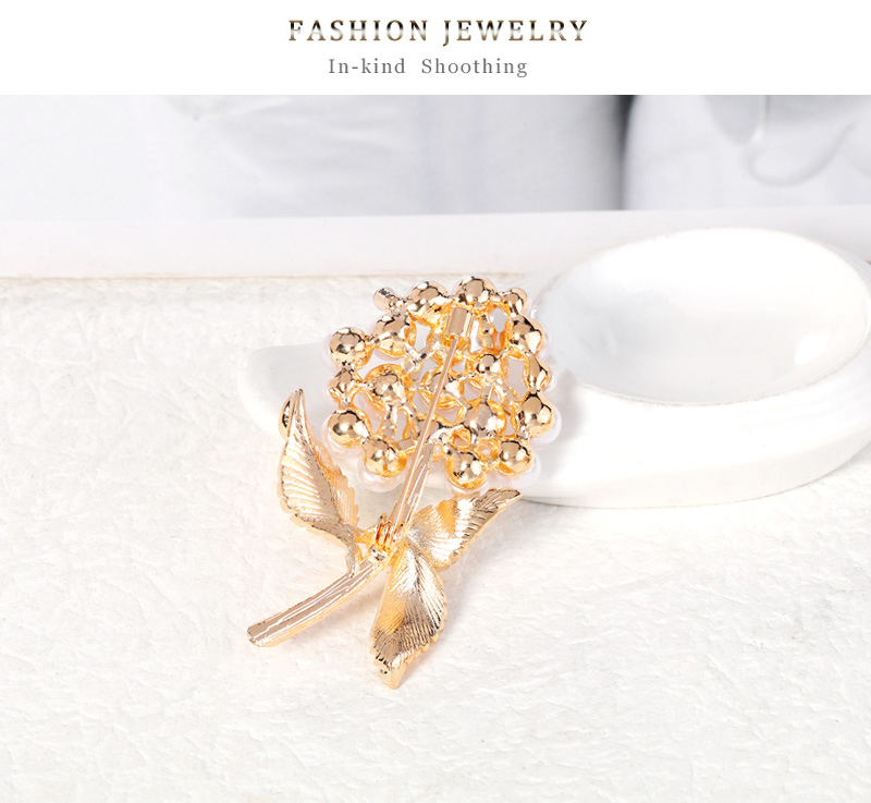 Fashion Gold Alloy Set Pearl Geometric Stud Earrings,Korean Brooches