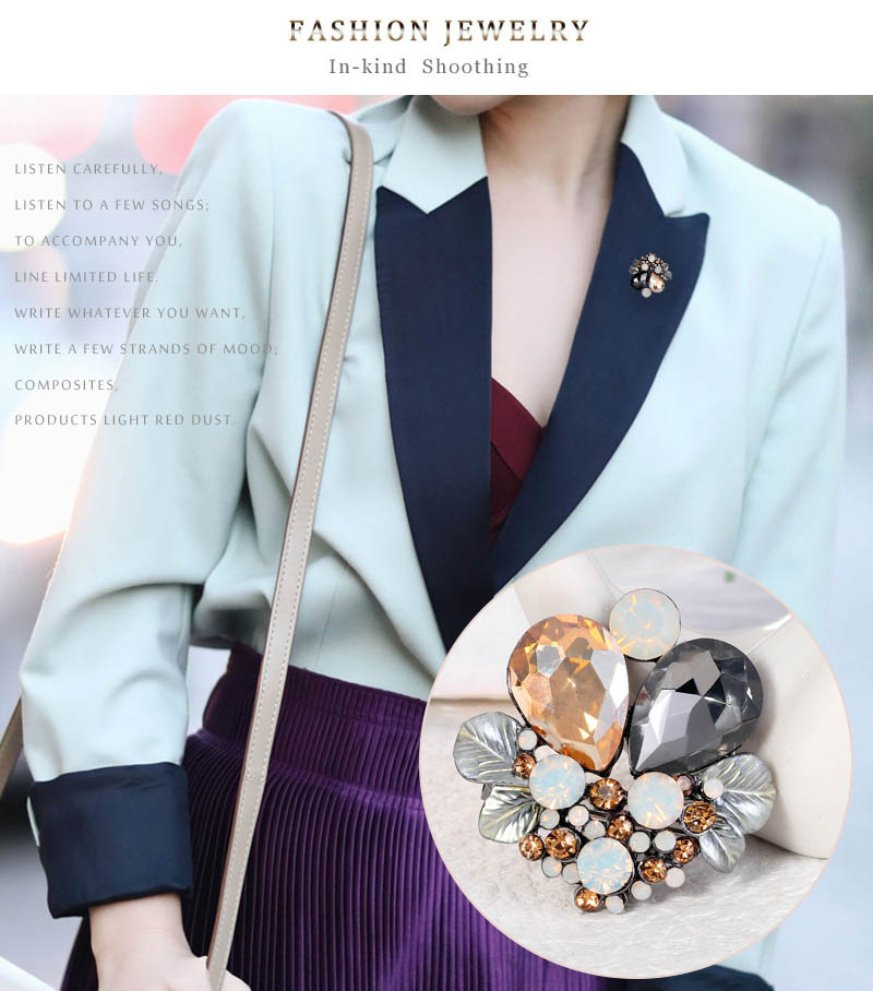 Fashion Color Alloy Geometric Brooch,Korean Brooches