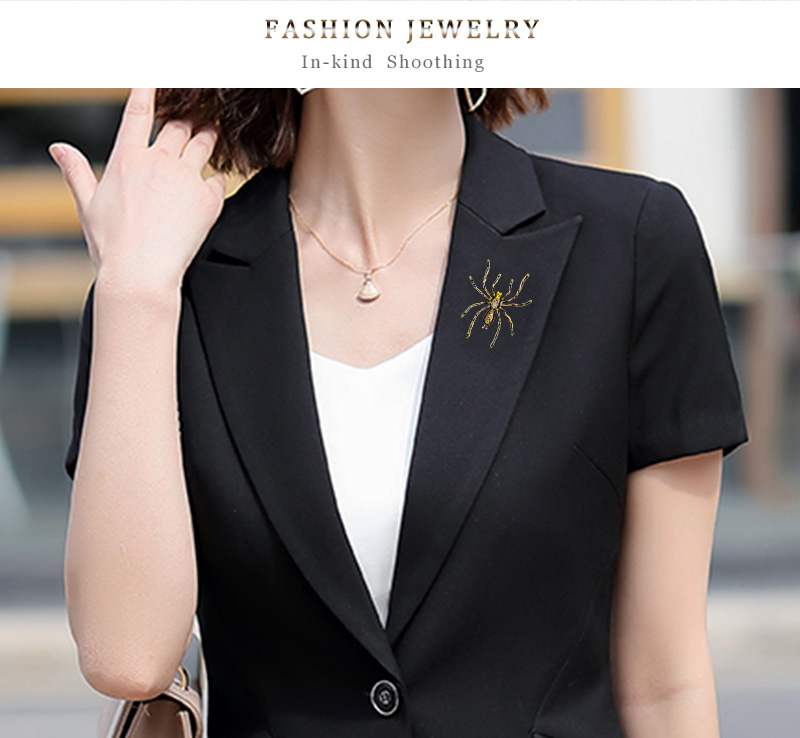 Fashion Gold Alloy Geometry Spider Brooch,Korean Brooches