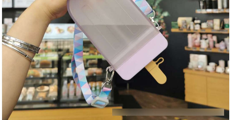 Fashion Elegant Purple Plastic Popsicle Portable Water Cup,Kitchen