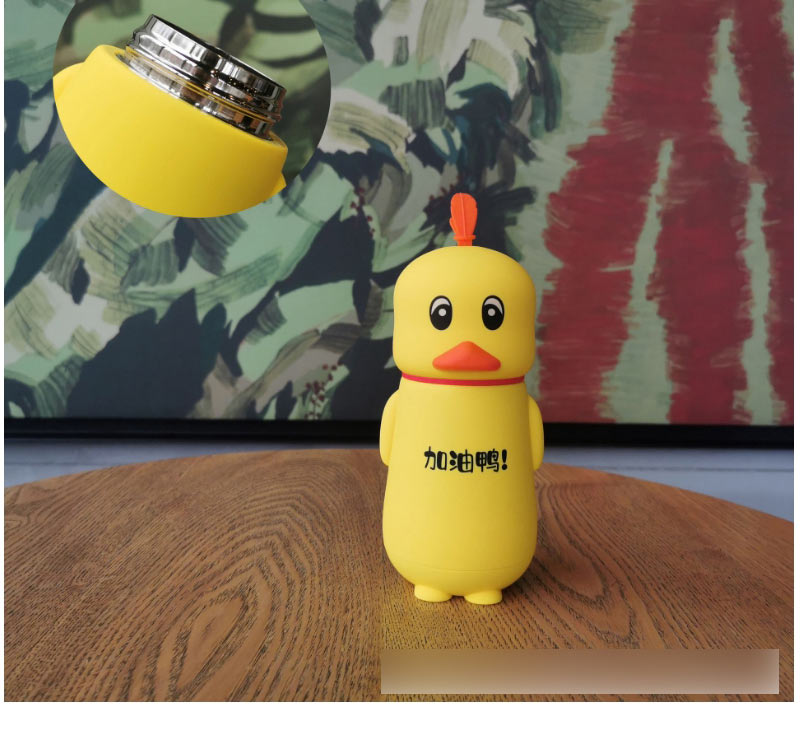 Fashion A Miss You Duck Stainless Steel Silicone Yellow Duck Water Cup,Kitchen