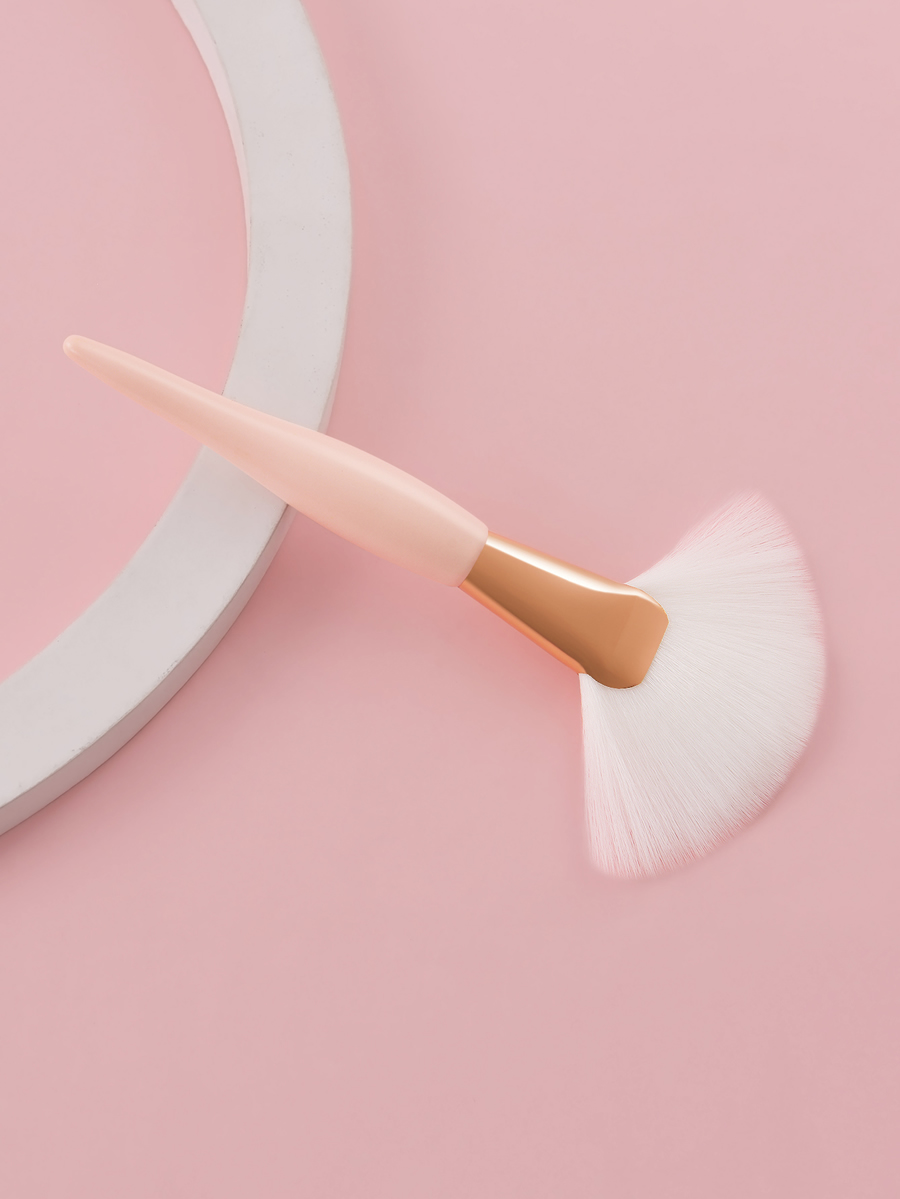 Fashion Pink Single Large Fan-shaped Makeup Brush,Beauty tools