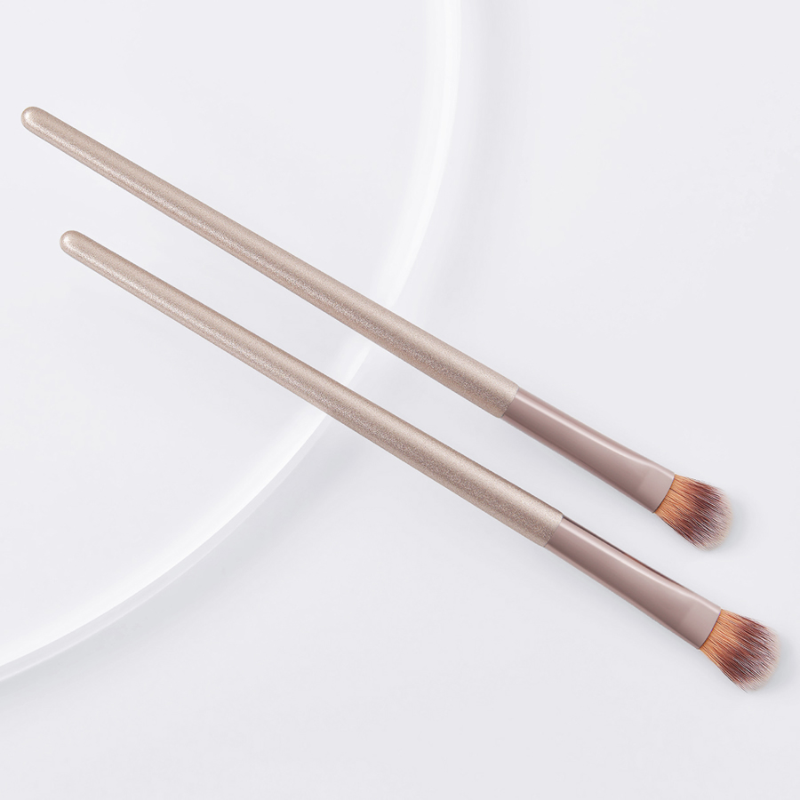 Fashion Champagne Gold Set Of 2 Champagne Gold Eyeshadow Brushes,Beauty tools