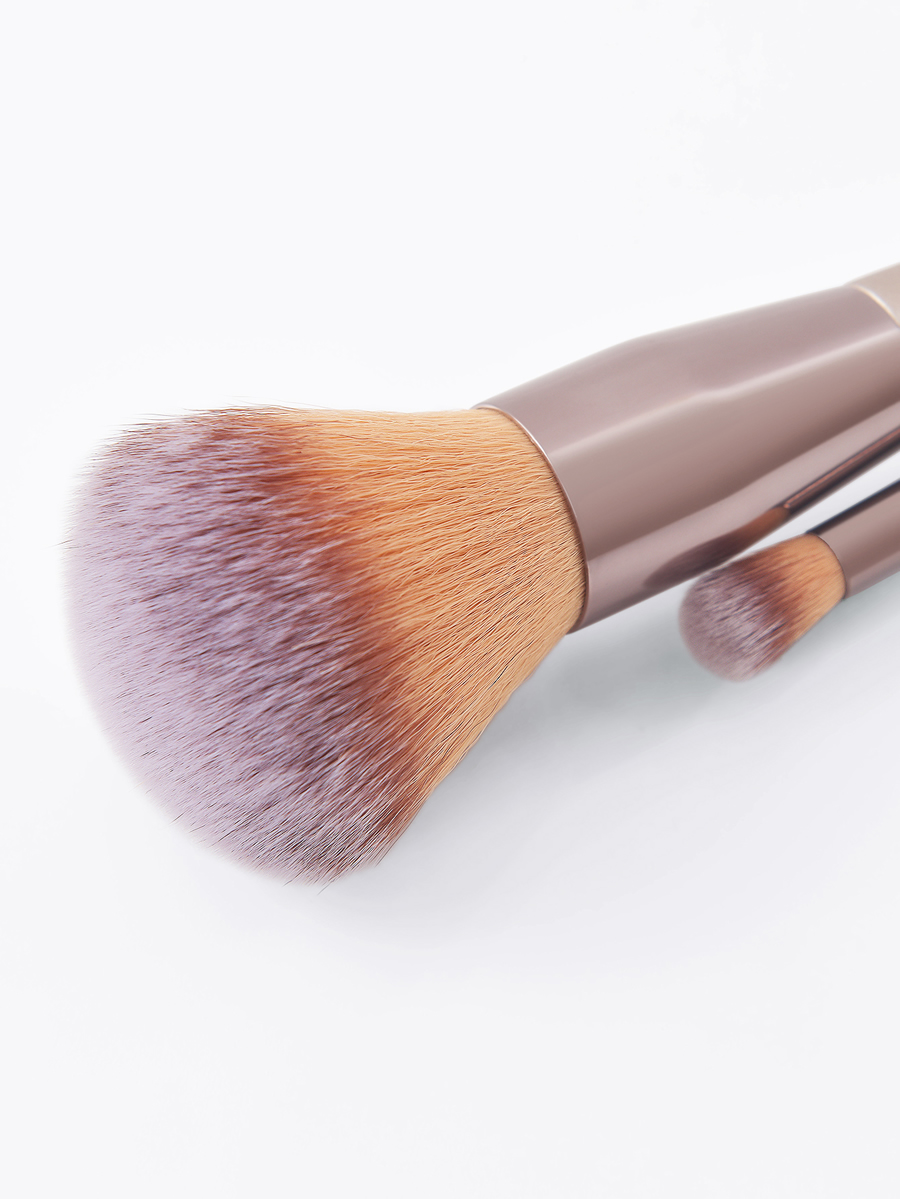 Fashion Champagne Gold 2 Champagne Gold Loose Powder Brush Set,Beauty tools