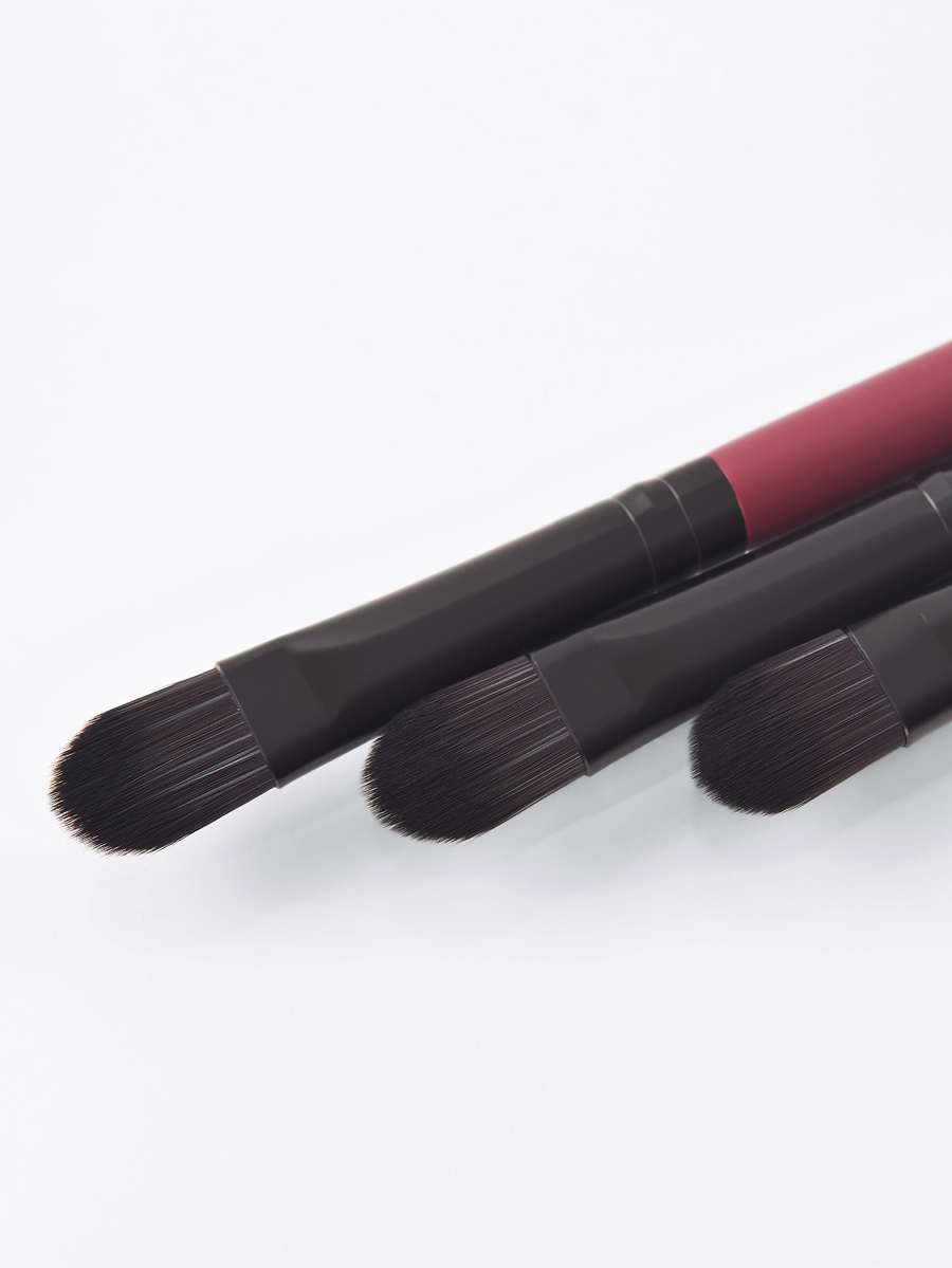 Fashion Red 3 Maroon Concealer Brushes,Beauty tools