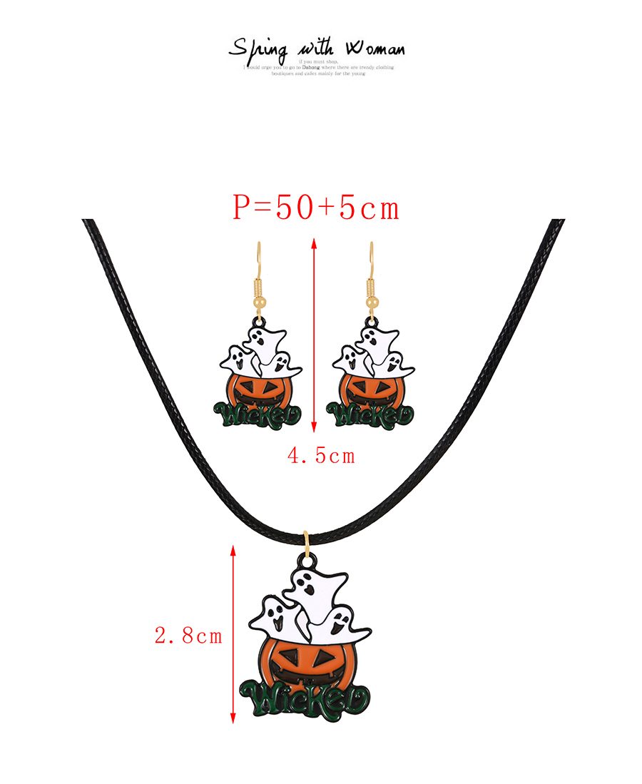 Fashion Color-2 Alloy Drop Oil Halloween Imp Pumpkin Earrings,Drop Earrings
