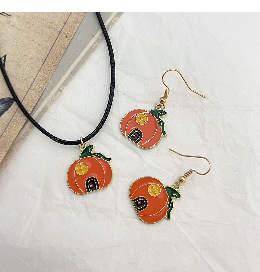 Fashion Color-2 Alloy Drip Halloween Pumpkin Earrings,Drop Earrings