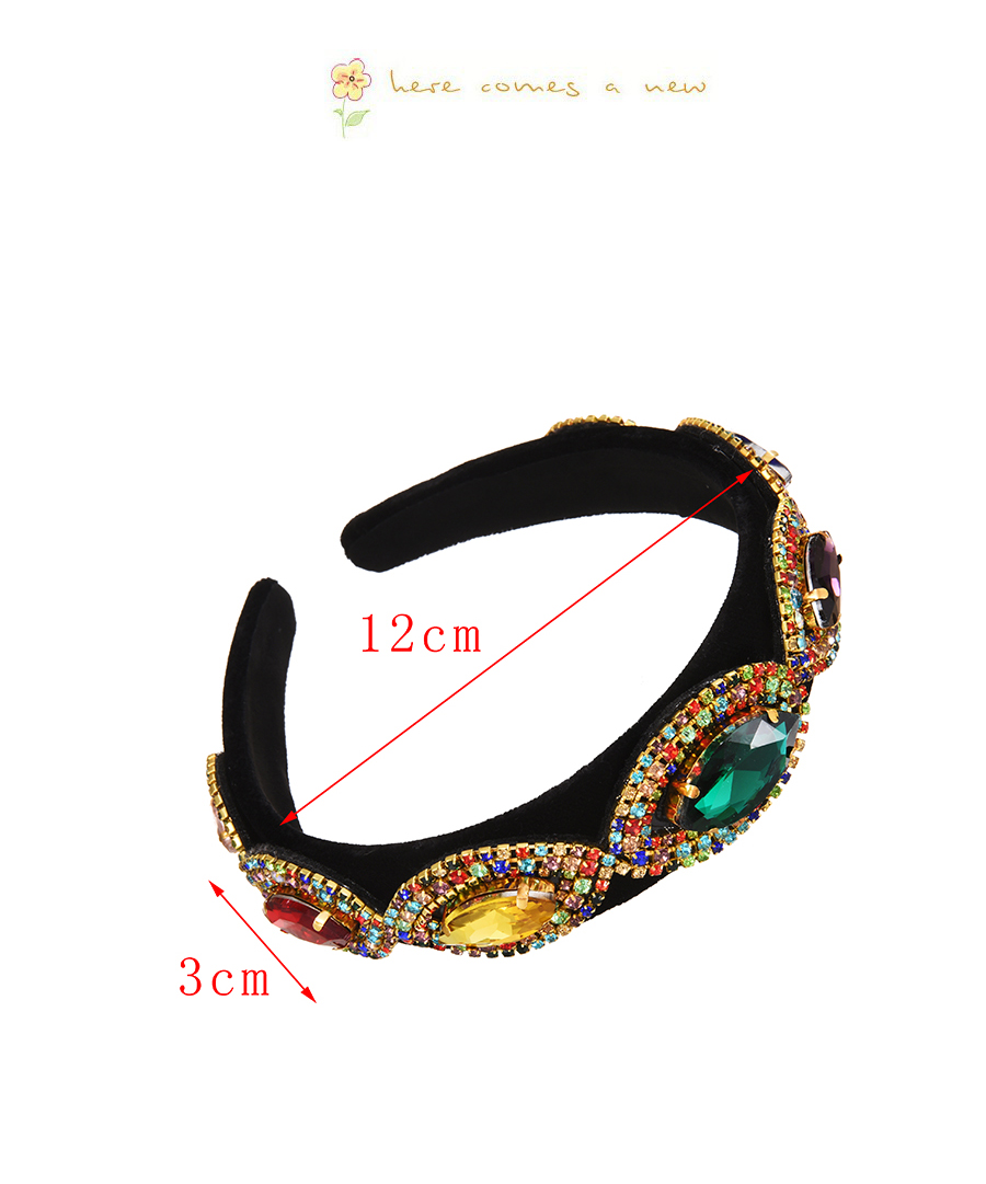 Fashion Color Fabric Alloy Diamond-studded Water Drop Headband,Head Band